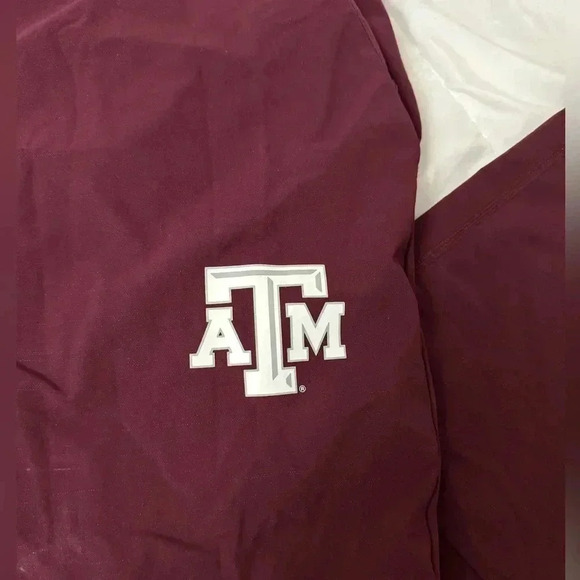 Texas A&M University Adidas Maroon Mens Jogger Exercise Workout Pants Leg Zip 2X - Picture 2 of 13
